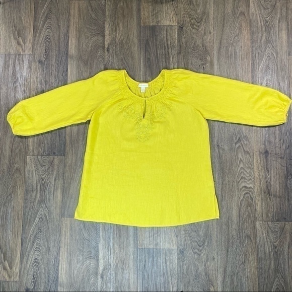 100% Linen Charter Club Linen Blouse - Picture 3 of 13